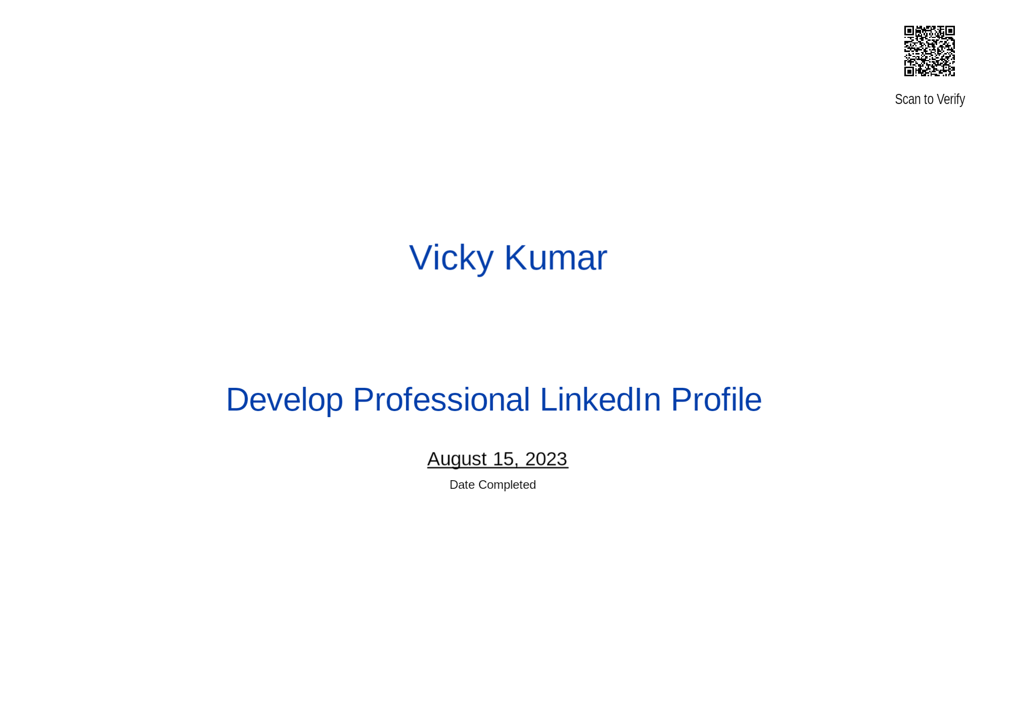 IZAcademy Certificate