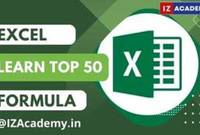 Excel Learn Top 50 Formulas at IZAcademy.in